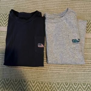 2 Vineyard Vines short-sleeved Ts. Size 12-14 (M). Great condition.